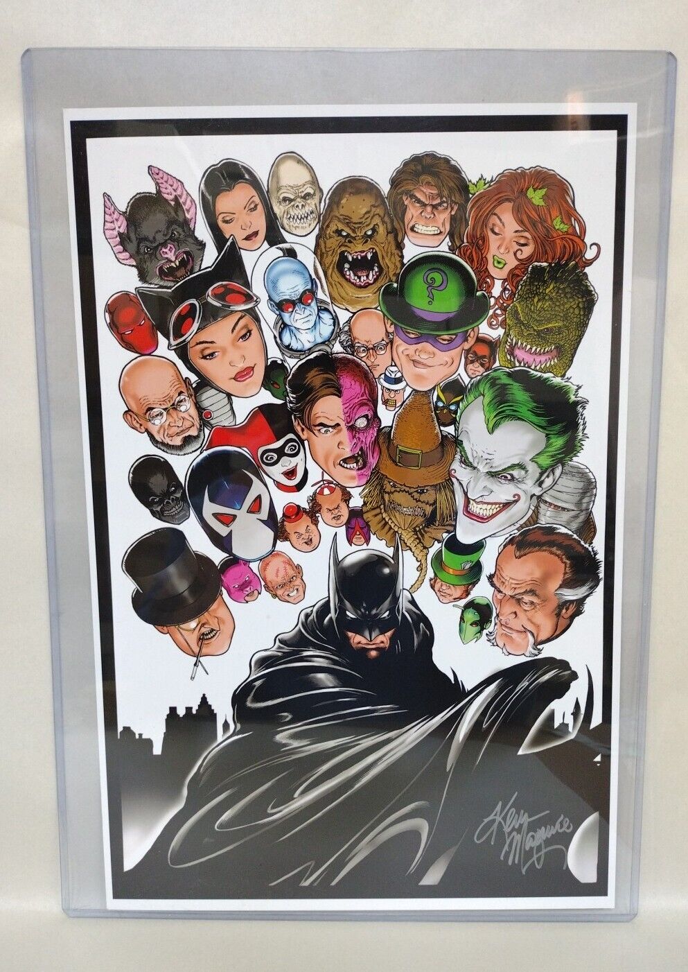 Batman Villains (2024) Signed Kevin Maguire Poster Print 12 X 18 W Holder