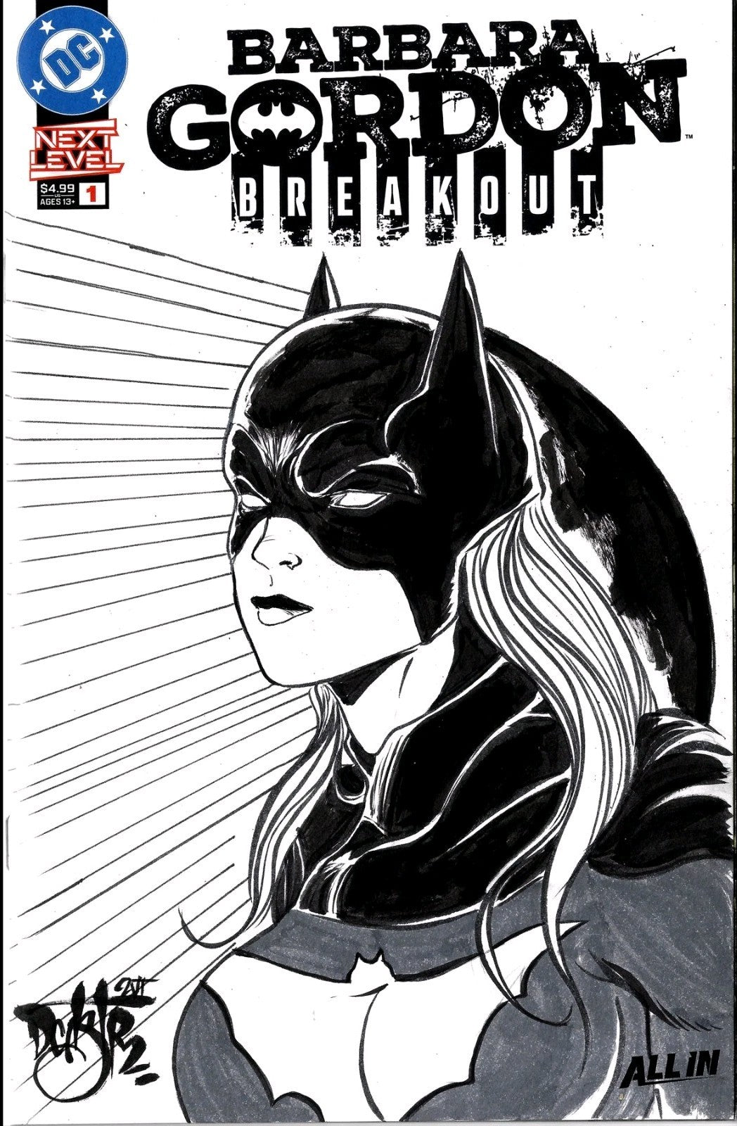 Barbara Gordon Breakout #1 DC Comic 2026 Sketch Cover Var W Original DCastr Art
