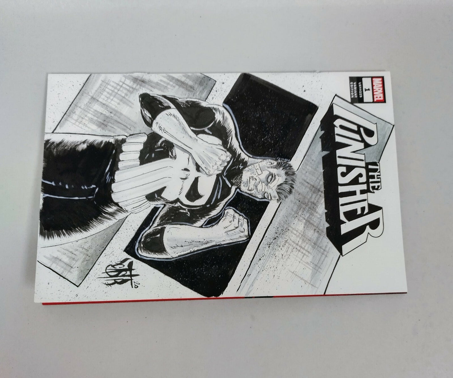 Punisher #1 (2018) Marvel Sketch Cover Variant Comic W Original Dave Castr Art