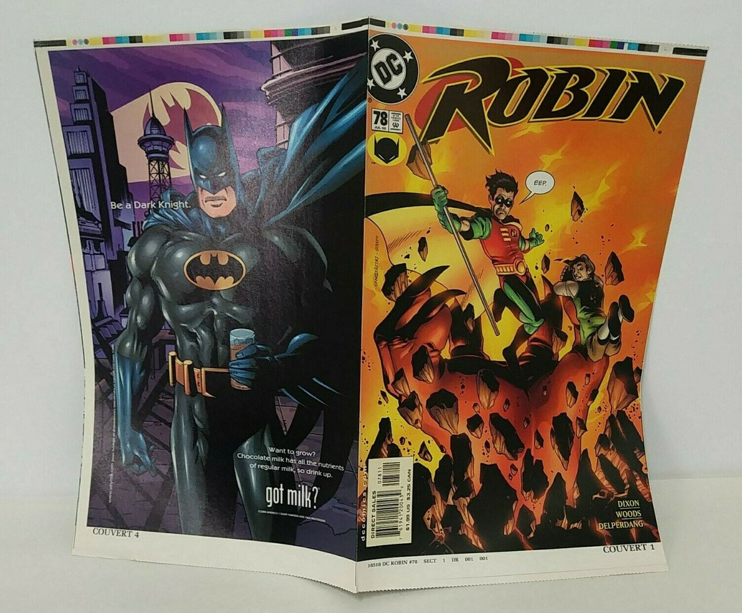 Robin 78 (2000) Printer Proof "Couvert" Cover Page DC Comics Pete Woods Art