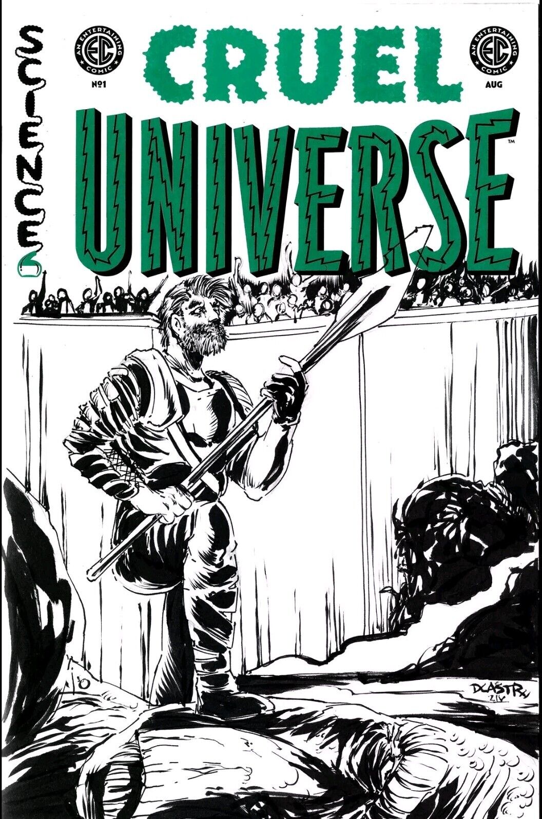 Cruel Universe #1 (2024) Oni EC Comic Sketch Cover Variant W Original DCastr Art