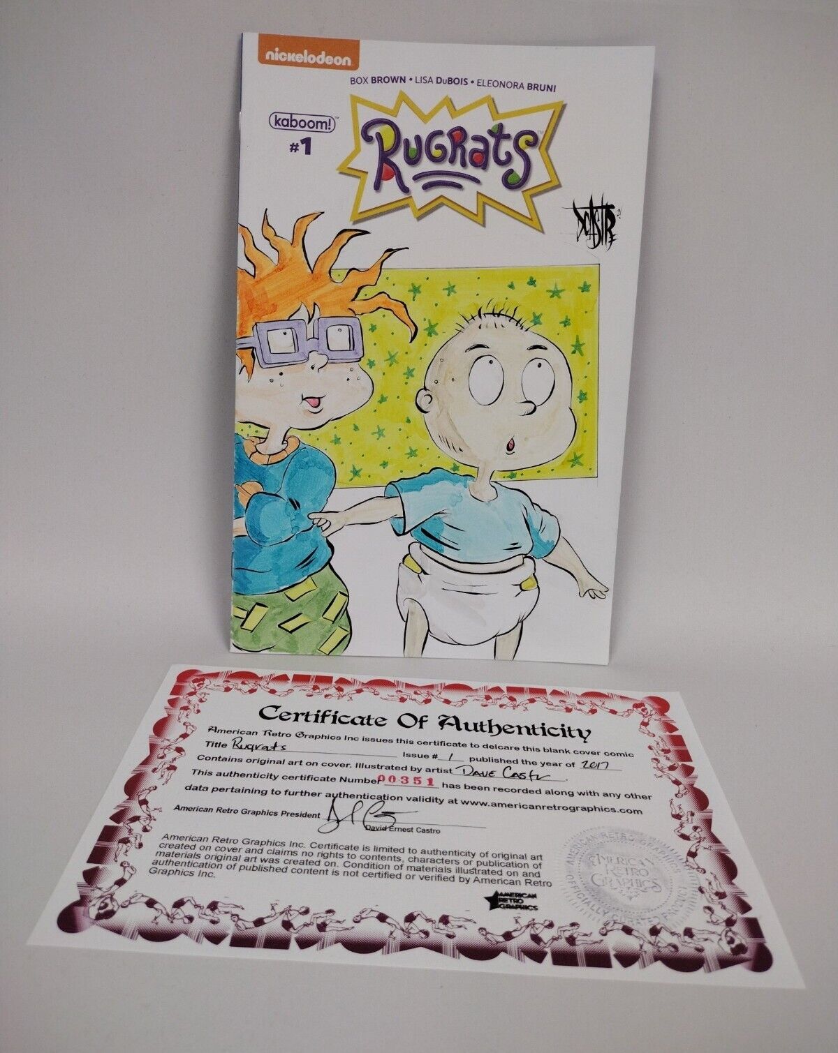 RUGRATS #1 (2017 ) Blank Cover Comic W Original Dcastr Art COA  #351