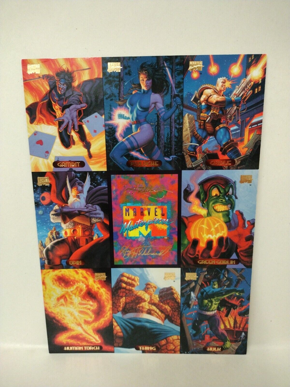 Bevis & Butthead Marvel Masterpieces (1994) Fleer Uncut 9 Promo Card Sheets