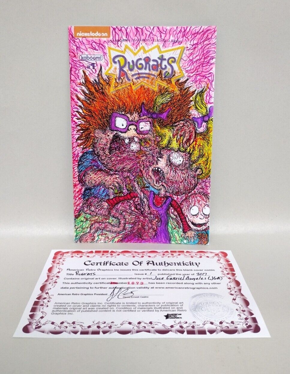 RUGRATS #1 (2017 ) Blank Cover Comic W Original JOSE GABRIEL ANGELES (JGA) Art 