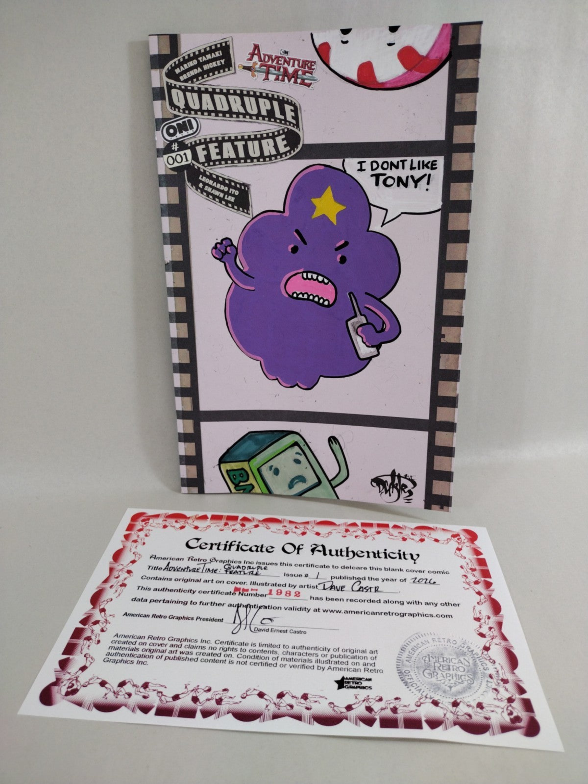 Adventure Time Quadruple Feature #1 Oni Press Sketch Cover W Original DCastr Art