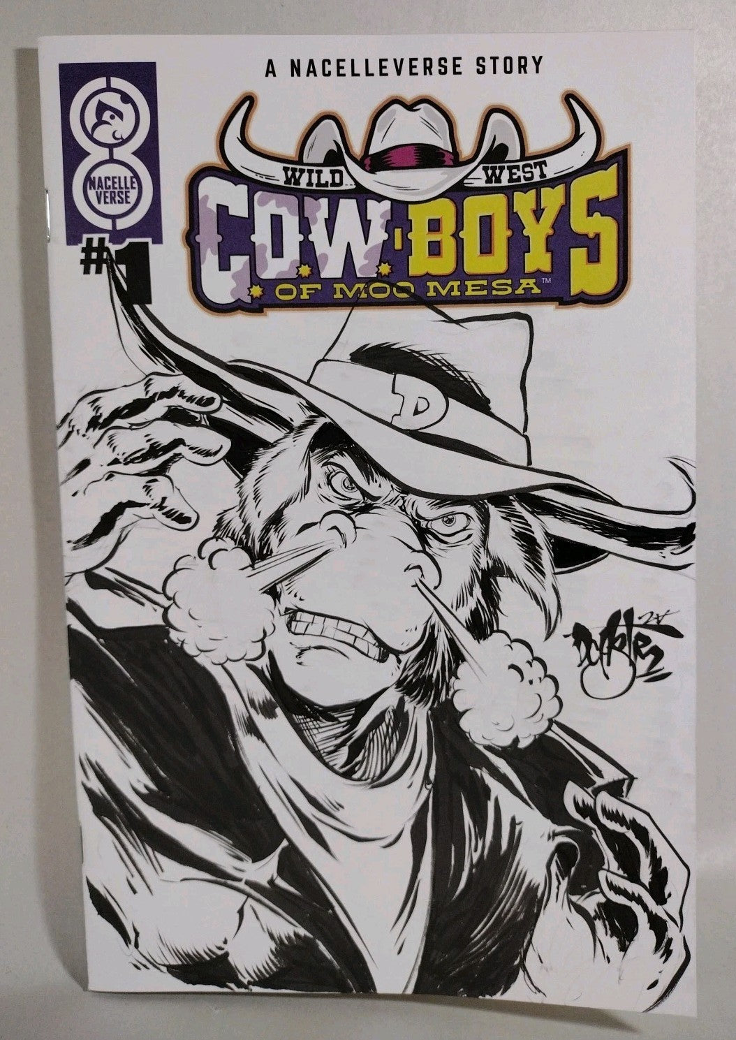 Cowboys Of Moo Mesa #1 (2025) Nacelle Comic Sketch Cover W Original DCastr Art