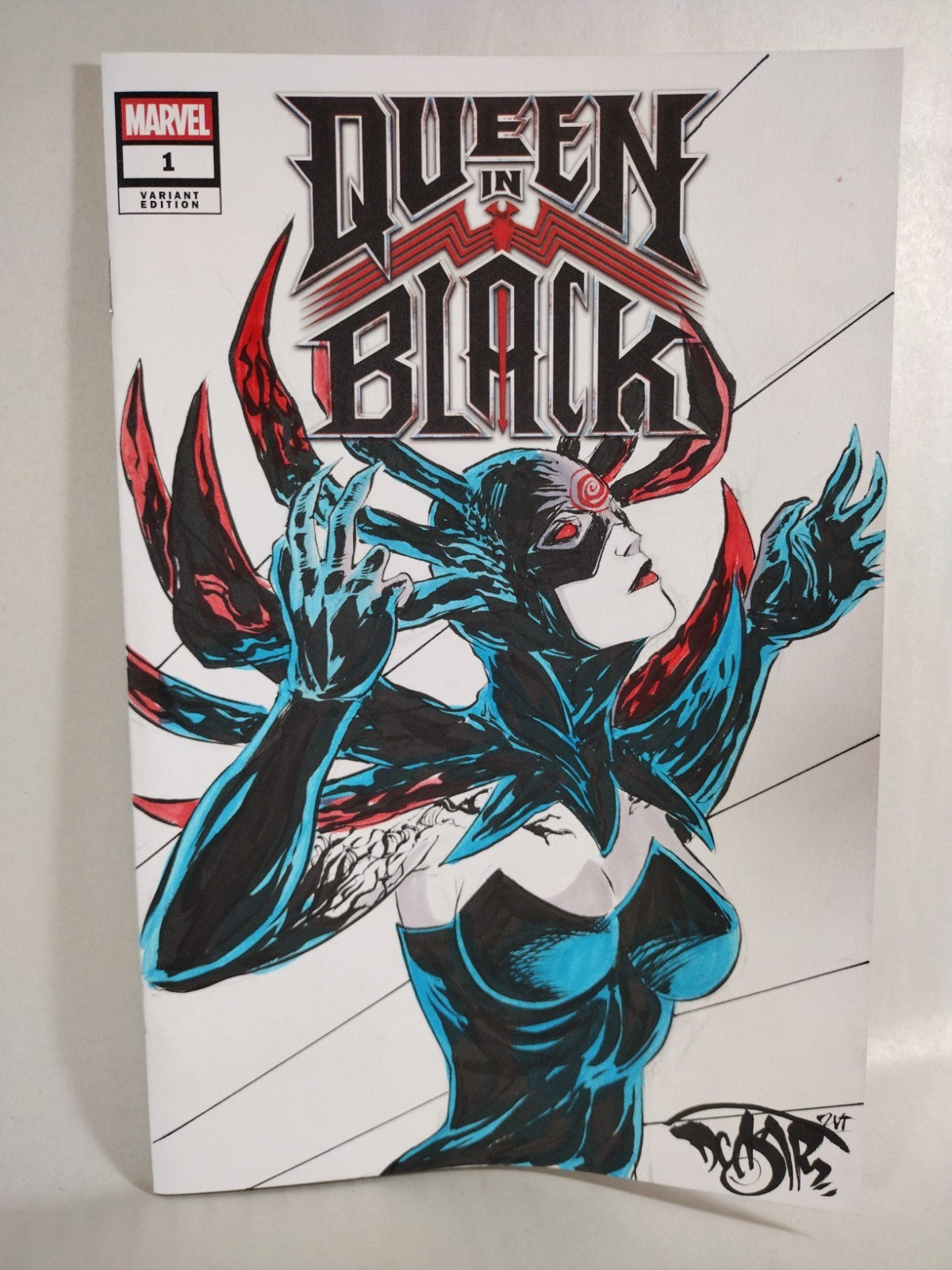 Queen In Black #1 (2026) Marvel Comic Sketch Cover W Original DCastr Art