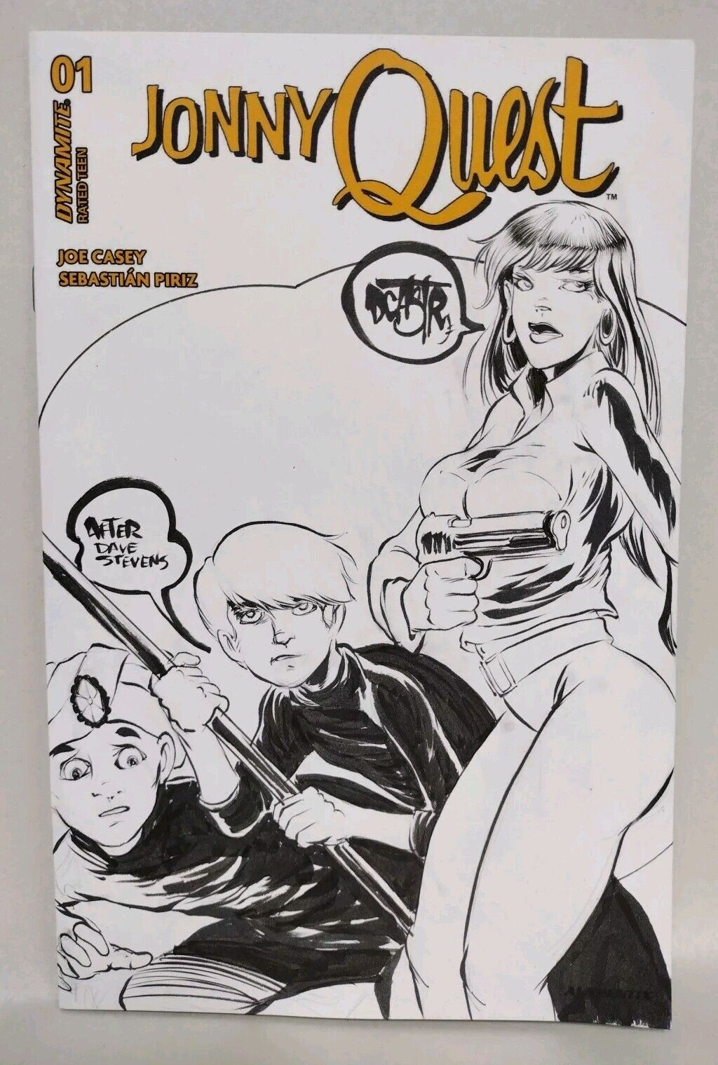 Jonny Quest #1 (2024) Dynamite Comic Sketch Cover Variant W Original DCastr Art