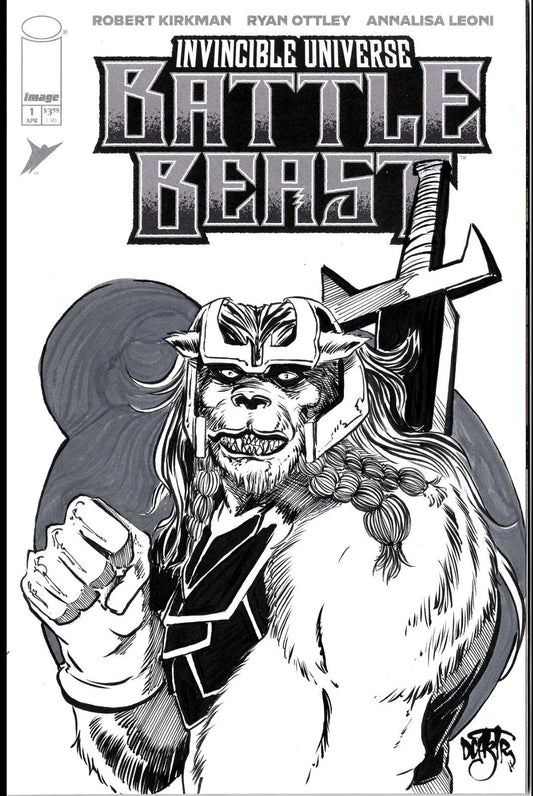Battle Beast #1 (2025) Image Comic Sketch Variant Cover W Original DCastr Art