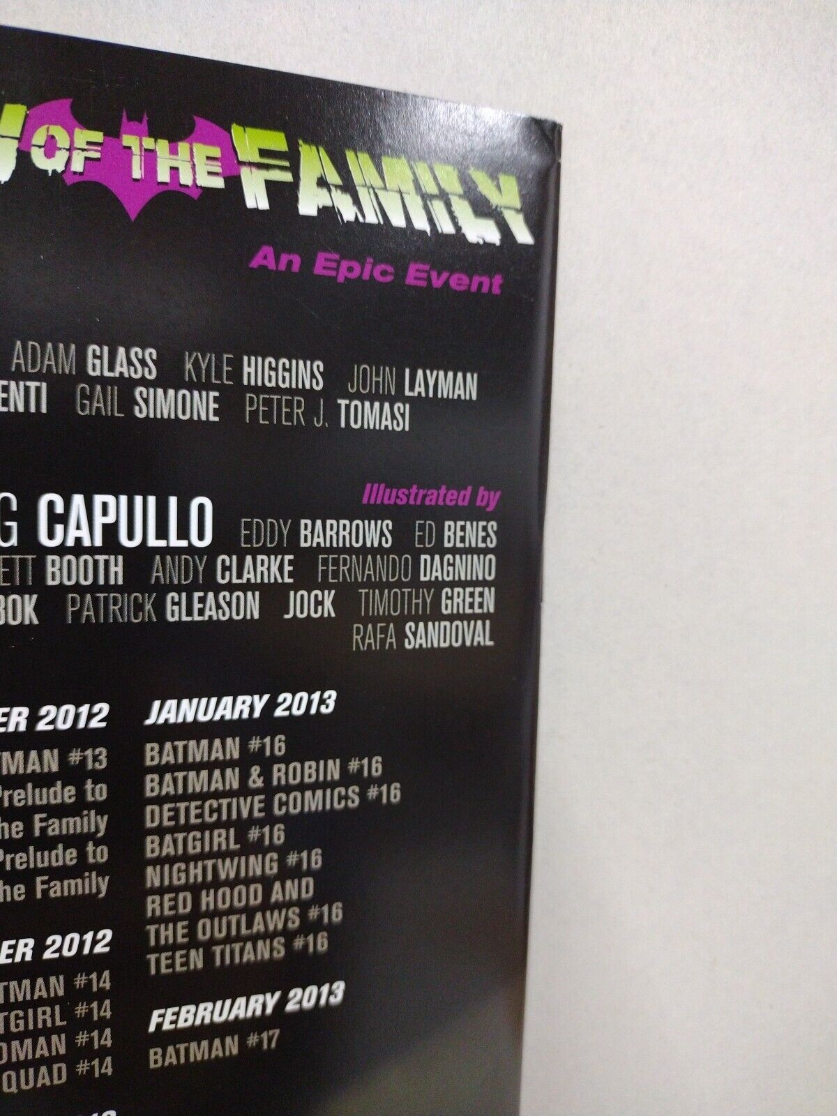 Batman #17 (2013) DC Comic Wonder Con Variant Cover Death Of The Family VF