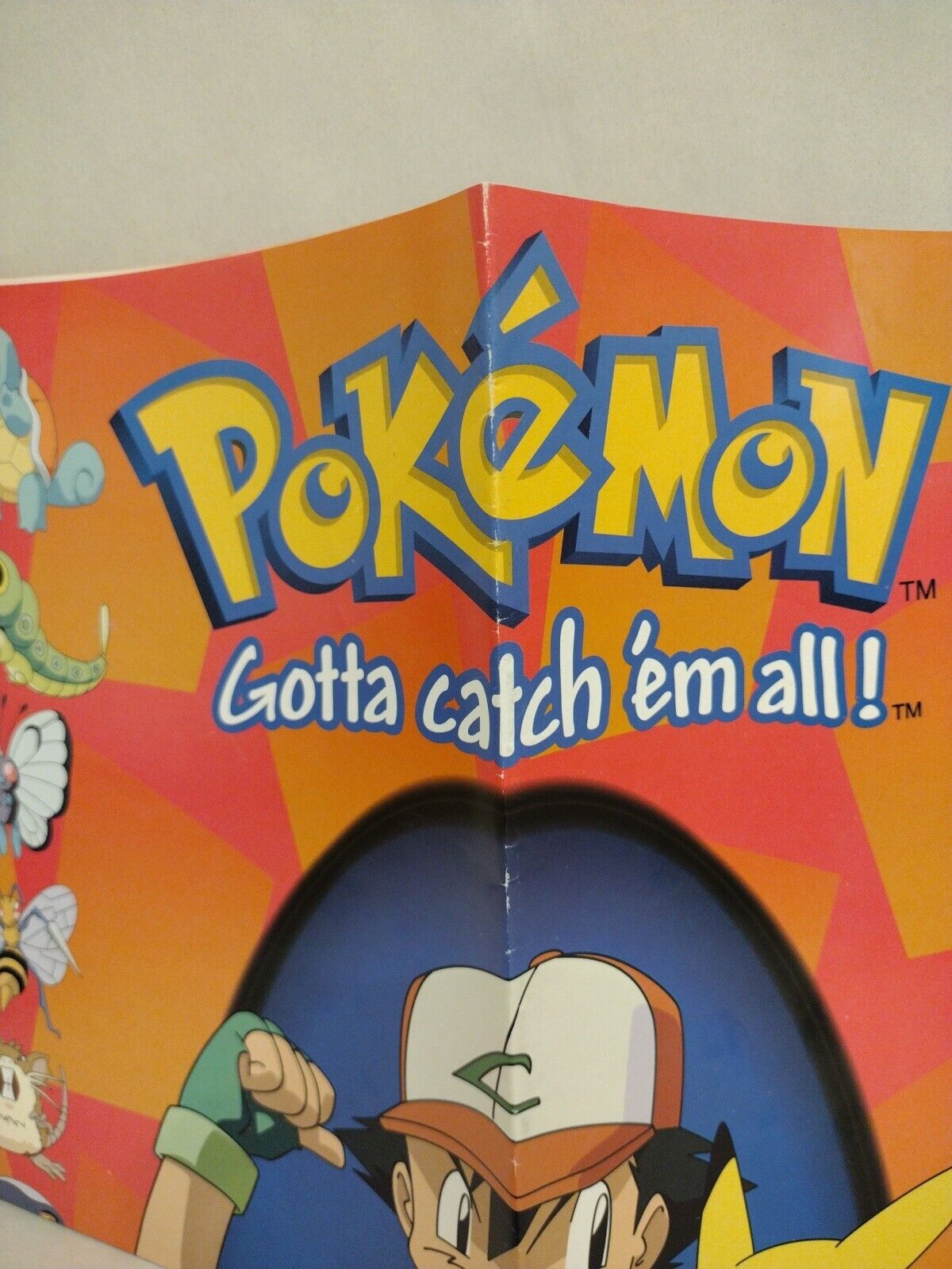 POKEMON Gotta catch 'em all! Ash Pikachu 16 X 20" (1999) Scorpio Poster Folded