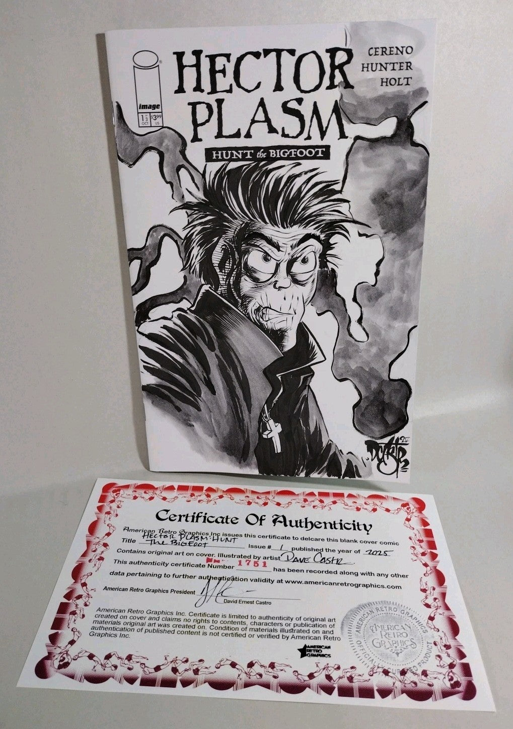 Hector Plasm Hunt The Bigfoot #1 Image Comic Sketch Var W Original DCastr Art