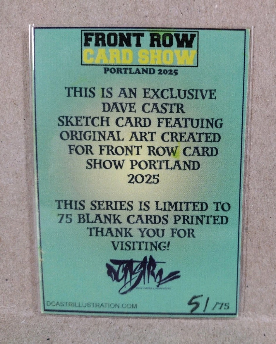 DCastr (2025) Front Row Show Exclusive Sketch Card W Original Darkhawk Art