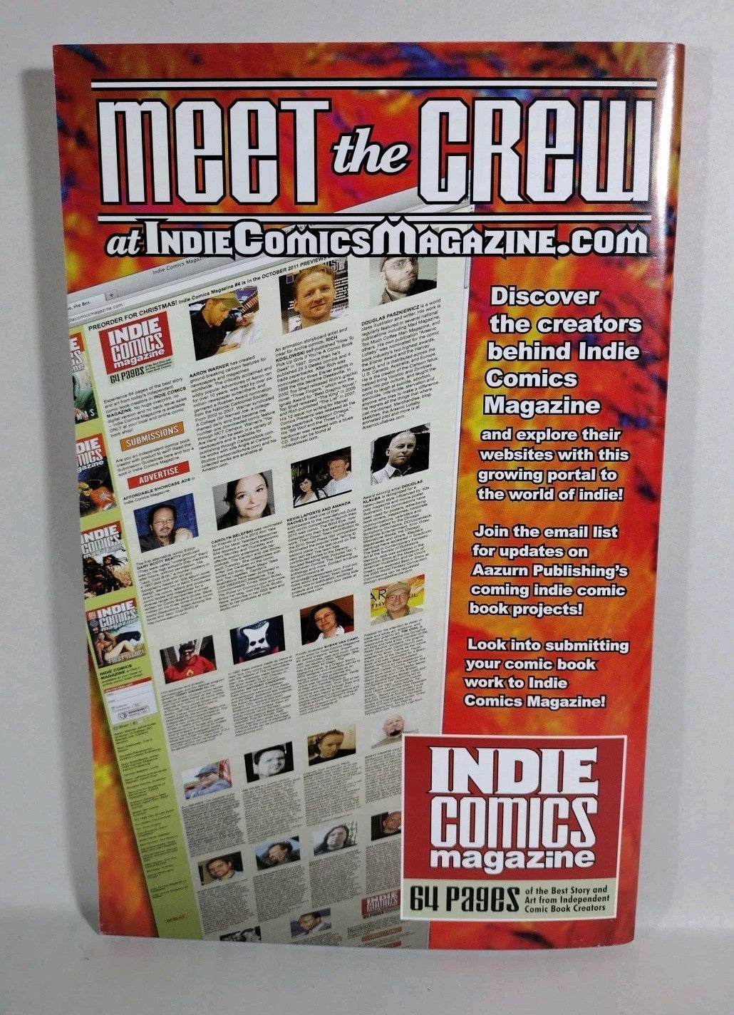 Indie Comics Magazine (2011) Aazurn Lot #1 2 3 4 5 6 Signed Tim Joe Vigil 