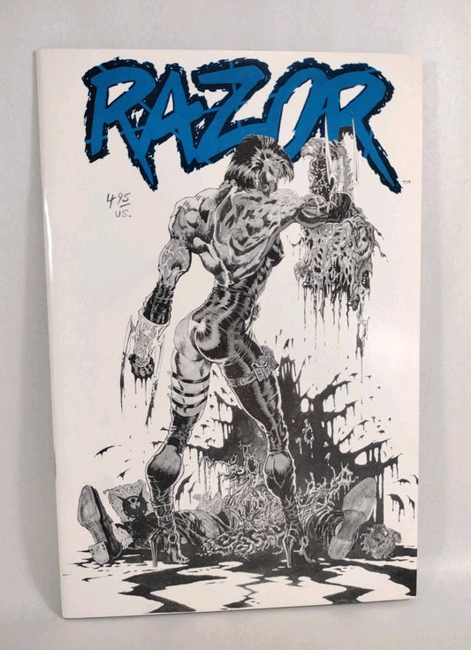 Razor #4 (1992) Fathom Press Tim Vigil Cover Platinum Ed W Poster Insert VF-NM