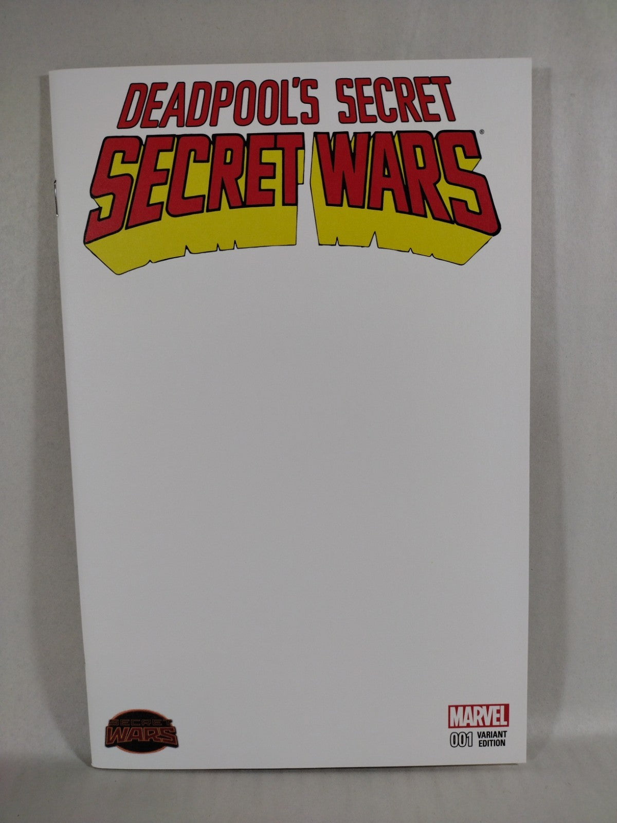 Deadpool's Secret #1 (2015) Marvel Secret Wars Blank Sketch Variant Cover Comic