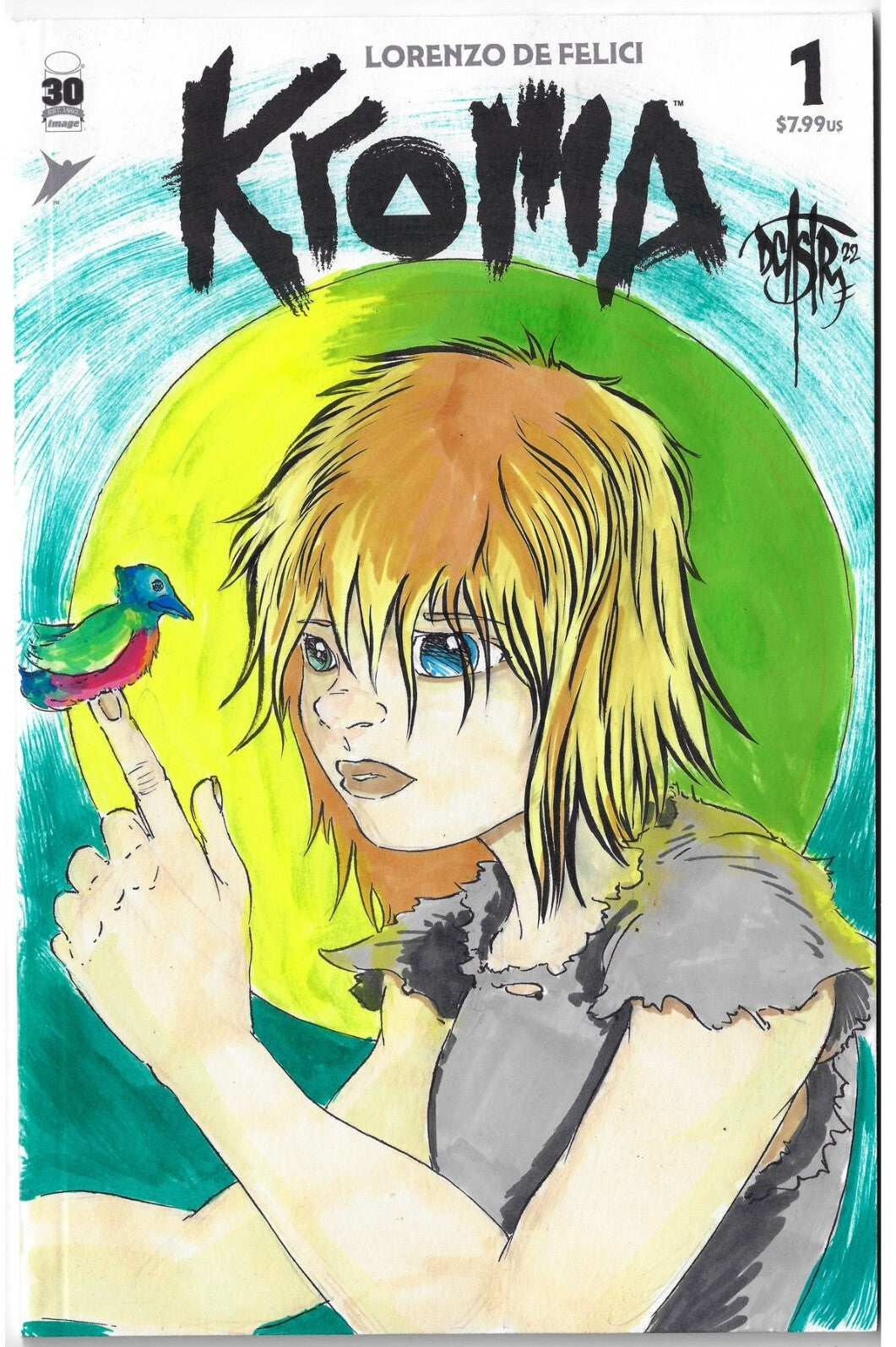 KROMA #1 (2022) De Felici Image Comic SKETCH Cover w Original DAVE Castr Art