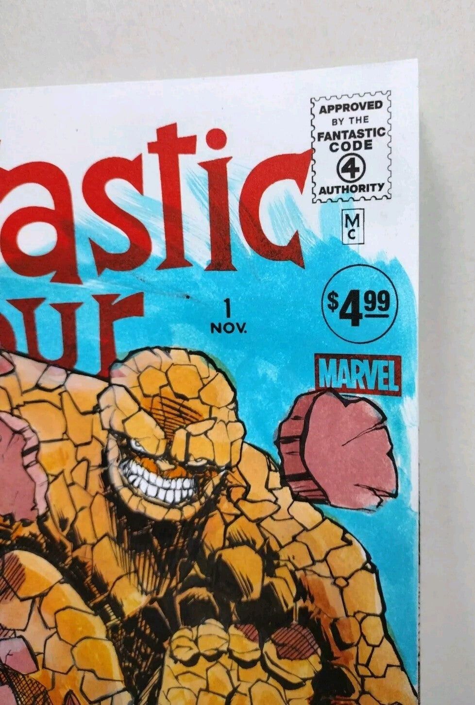Fantastic Four 1 Marvel Comic 2025 Facsimile Sketch Cover W Original DCastr Art