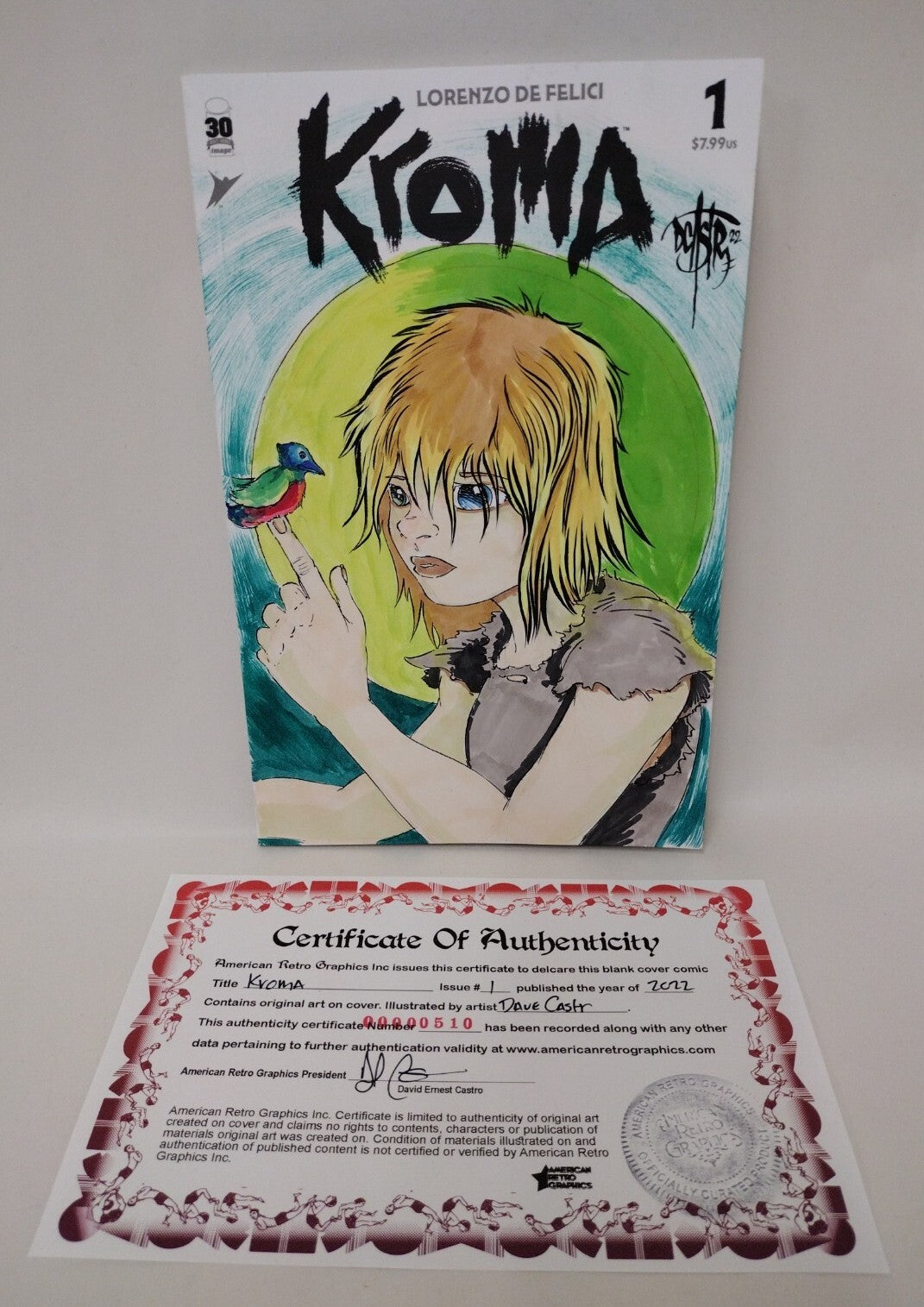 KROMA #1 (2022) De Felici Image Comic SKETCH Cover w Original DAVE Castr Art