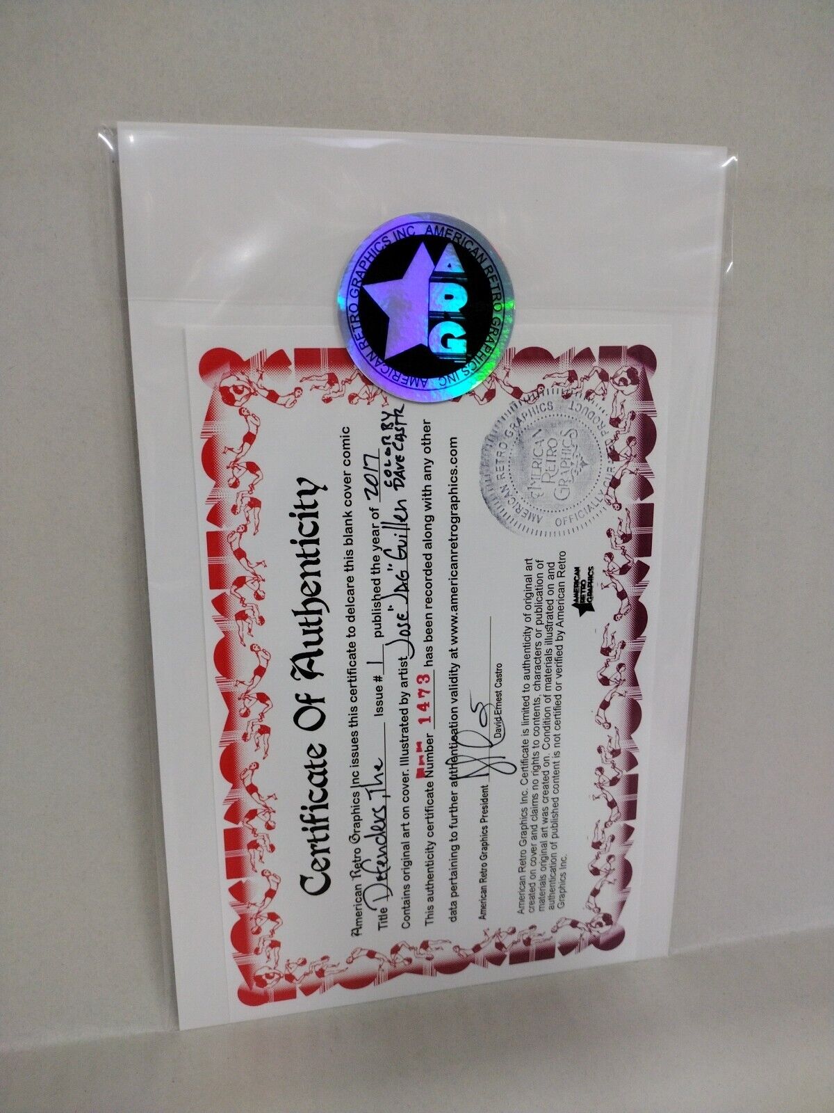 Defenders 1 (2017) Marvel Sketch Cover Comic Original Jose JAG Guillen Art W COA