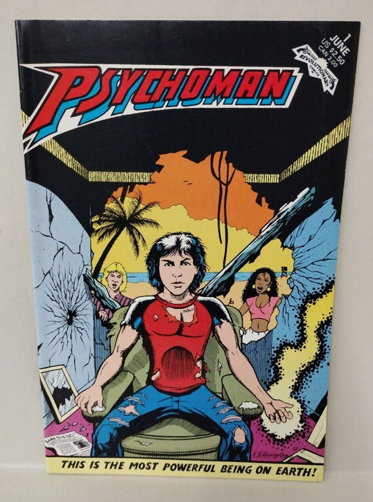 Psychoman #1 (1992) Revolutionary Comic RARE 1st Appearance 80s Punk Superhero