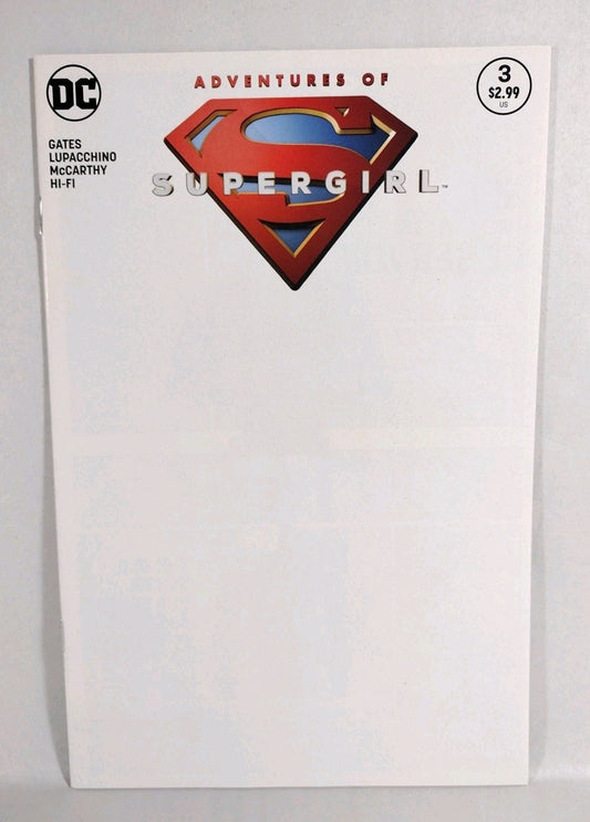 Adventures Of Supergirl #3 (2016) DC Comic Blank Sketch Variant Cover Comic