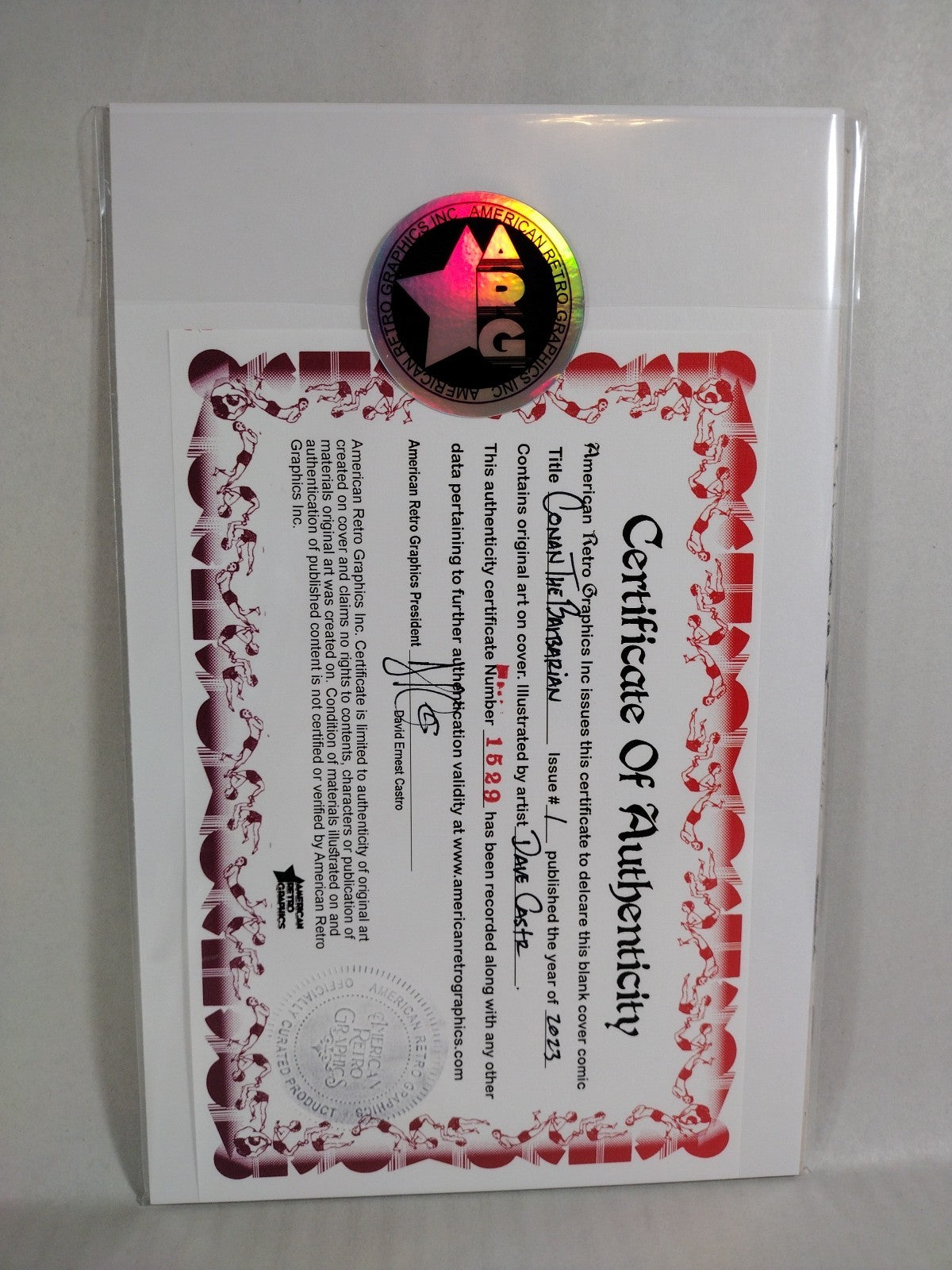 Conan #1 (2023) Titan Comic Sketch Cover Variant W Original Dave Castr Art