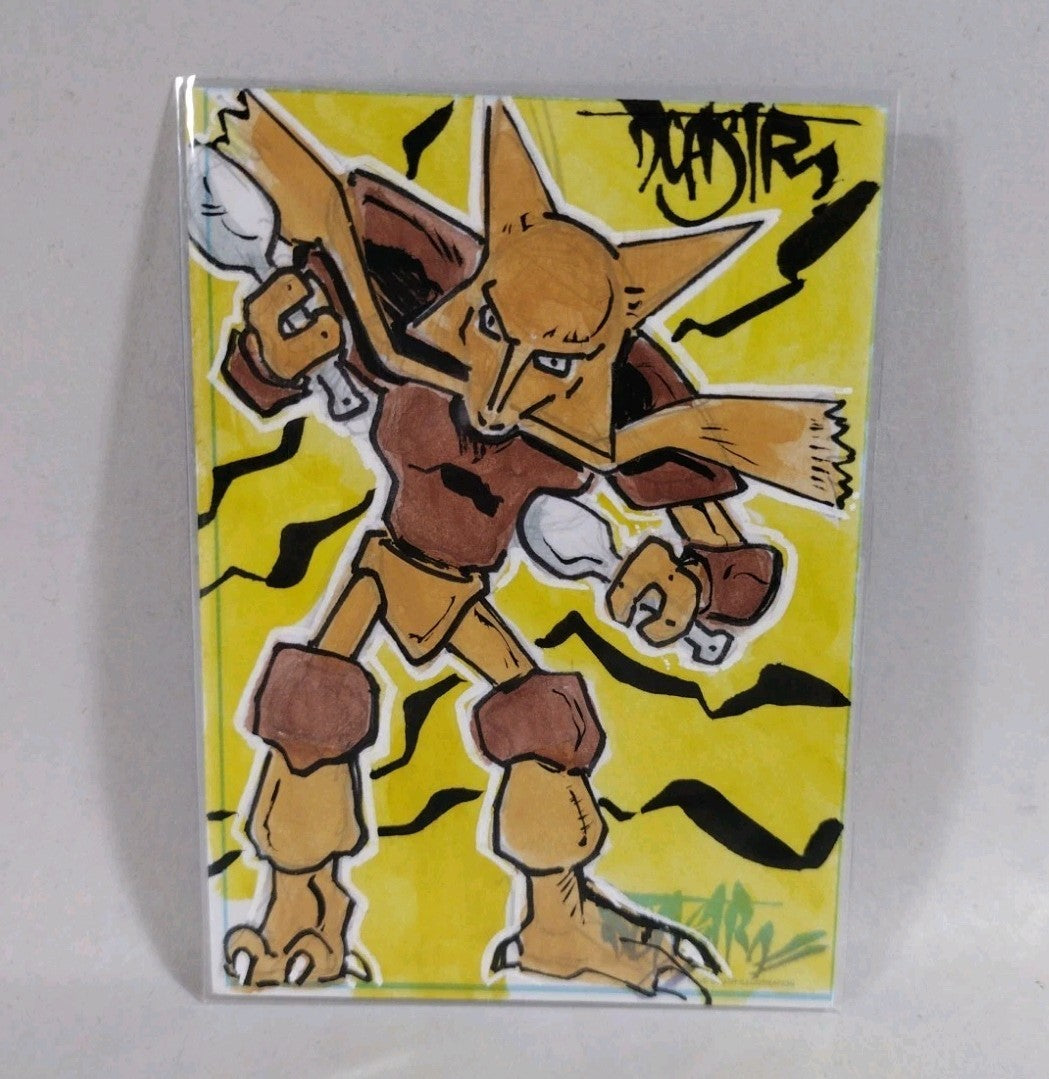 Dave Castr Crusin (2025) OAC Sketch Card W Original Pokemon Alakazam Art