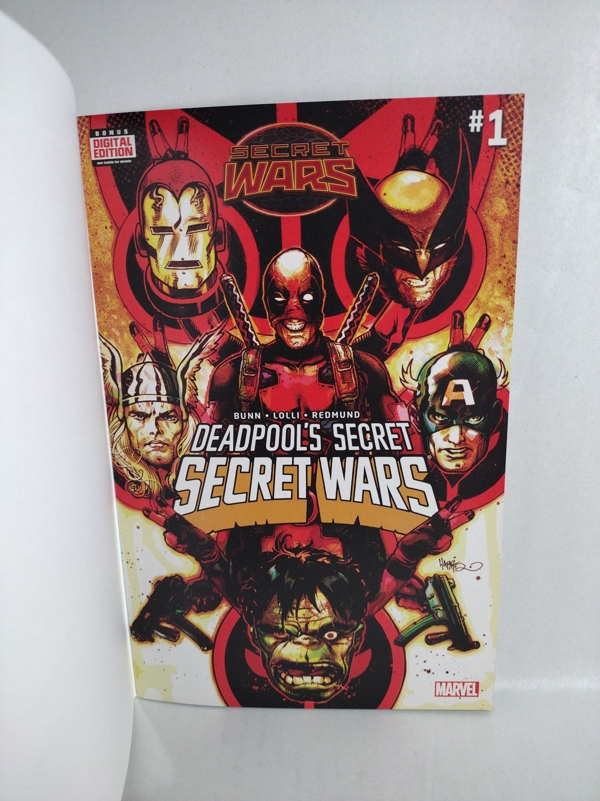 Deadpool's Secret #1 (2015) Marvel Secret Wars Blank Sketch Variant Cover Comic