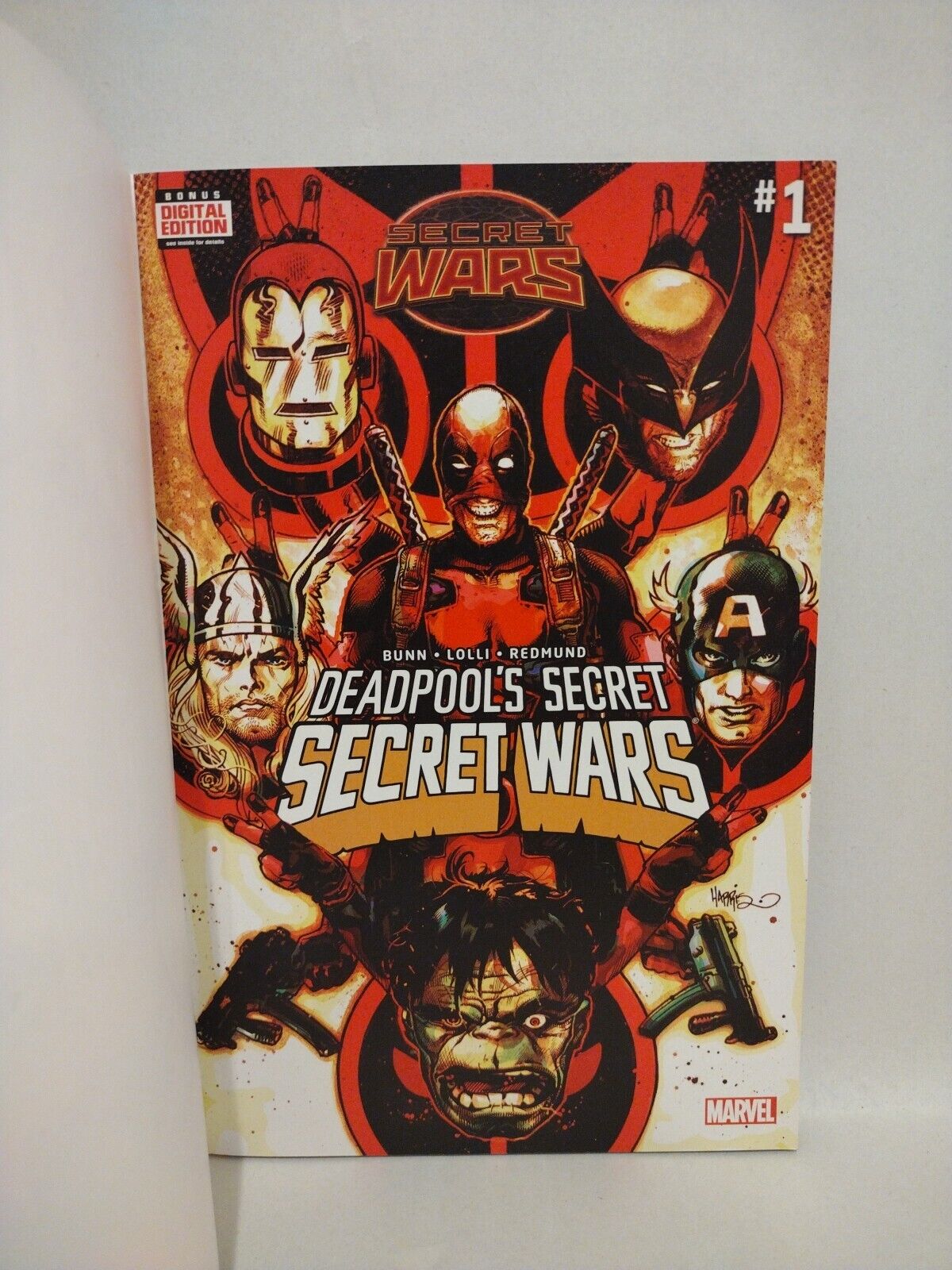 Deadpool's Secret Wars 1 Marvel Sketch Variant Comic W Original Stevn Wilcox Art