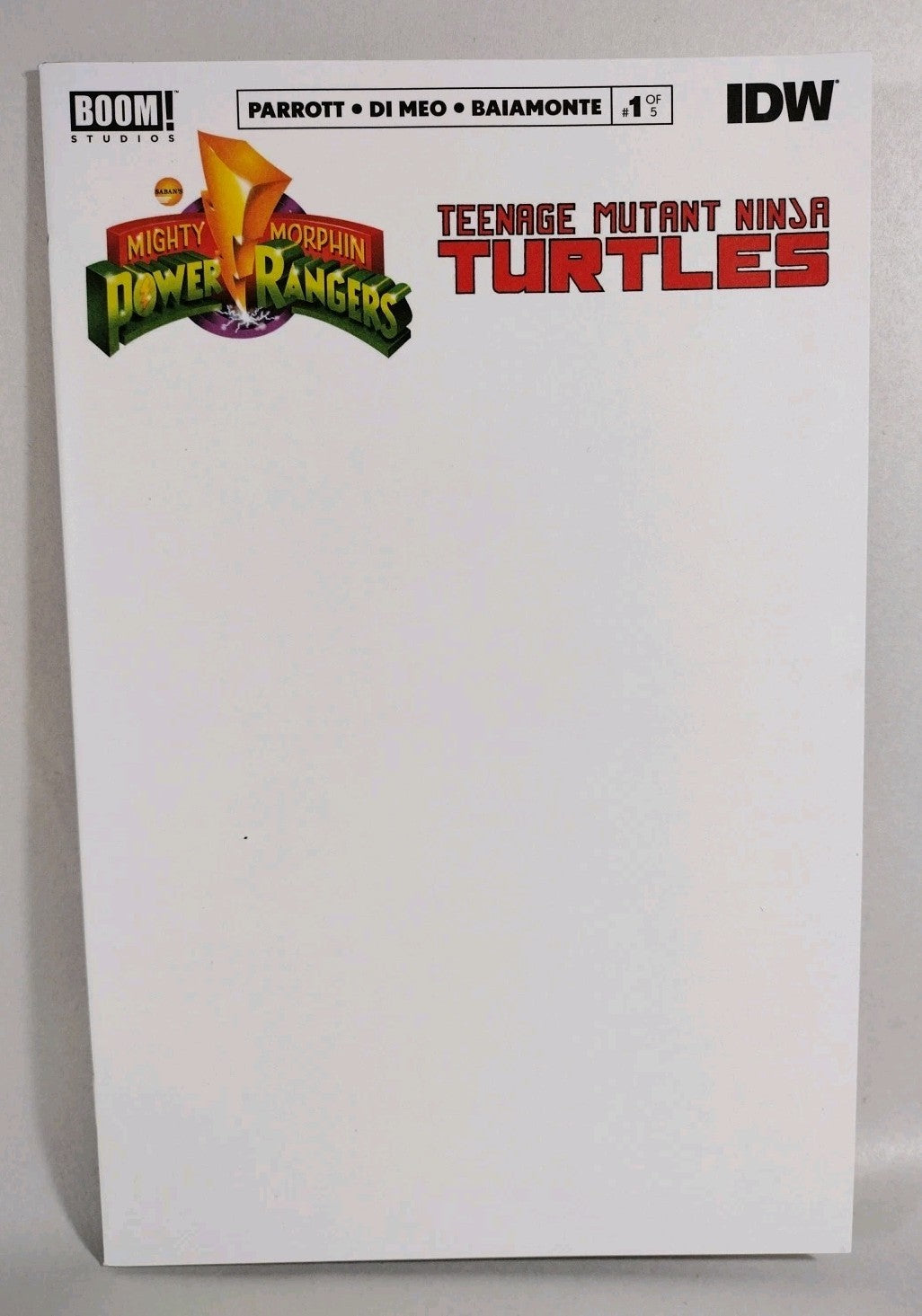 MMPR TMNT #1 (2019) Boom IDW Blank Sketch Cover Variant Comic New NM