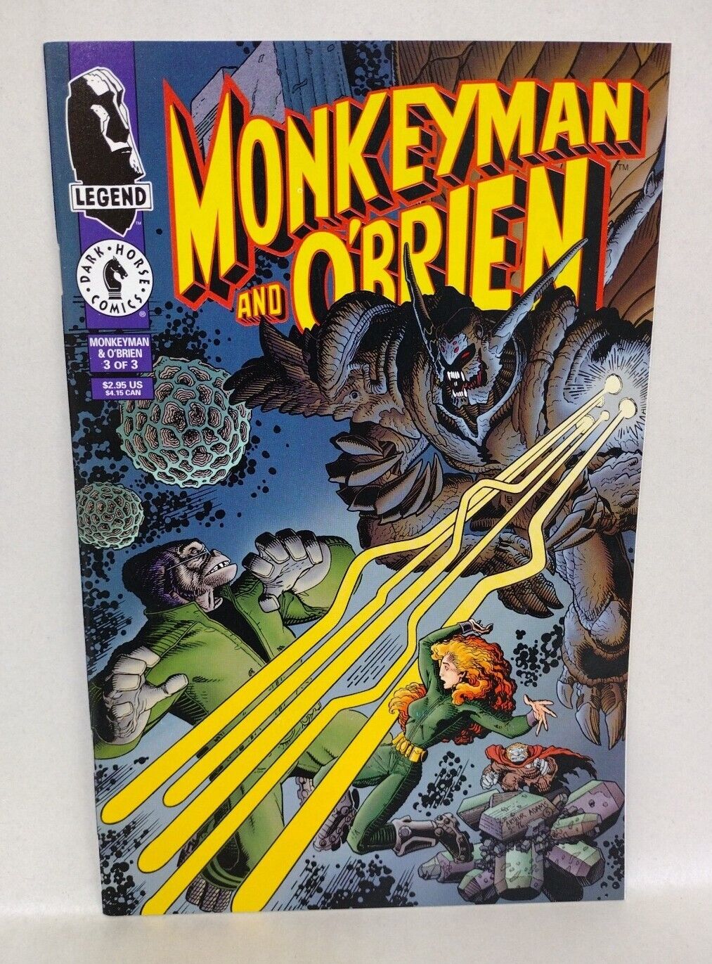 Monkeyman And O'Brien (1993) Comic Lot Set 1 2 3 DHP 80 118 1st App Arthur Adams