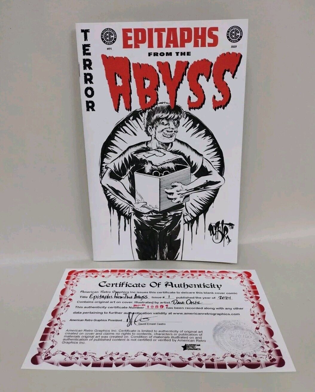 Epitaphs From The Abyss 1 (2024) EC Comic Sketch Cover Var W Original DCastr Art