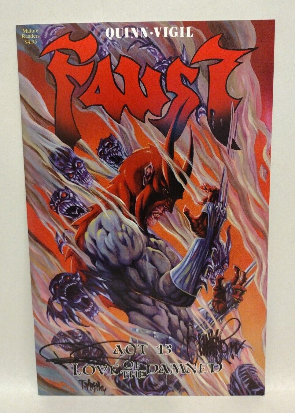 FAUST LOVE OF THE DAMNED Act 13 (2005) Rare 2nd Print Double Signed Vigil Quinn