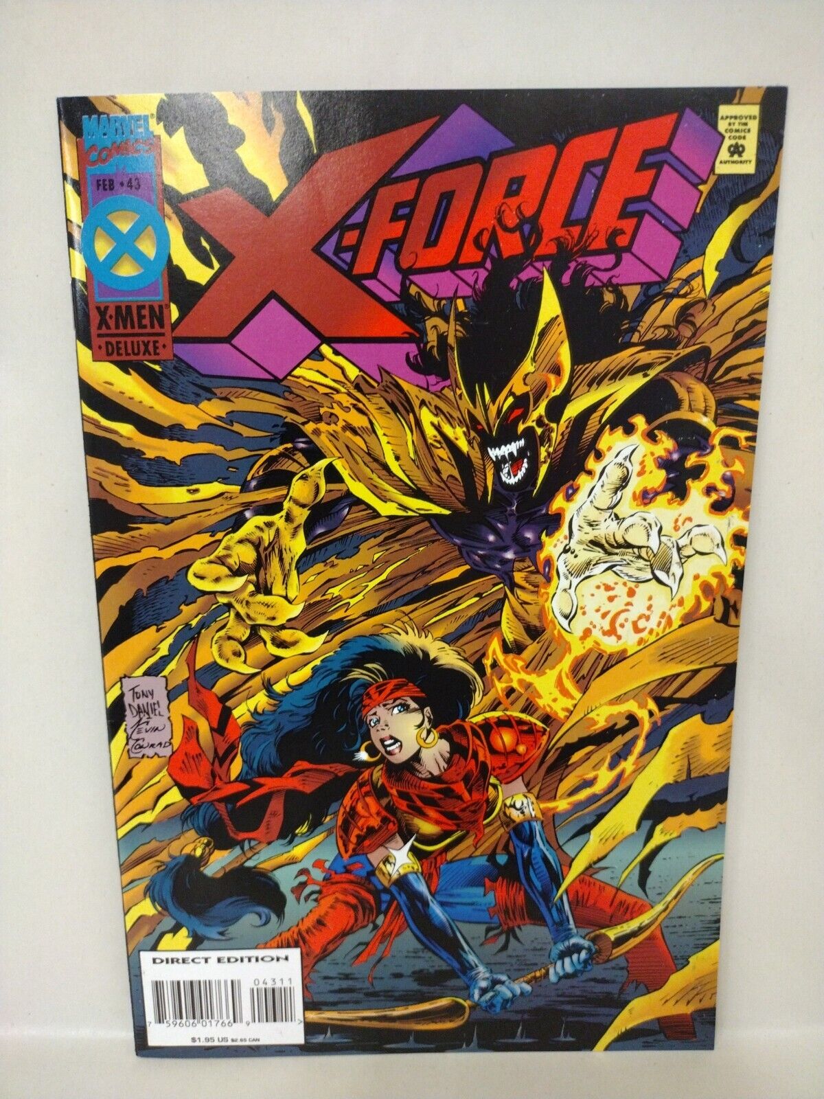 X-Force #43 (1994) Marvel Comic Set Tony Daniel Newsstand + Regular Ed W Cards