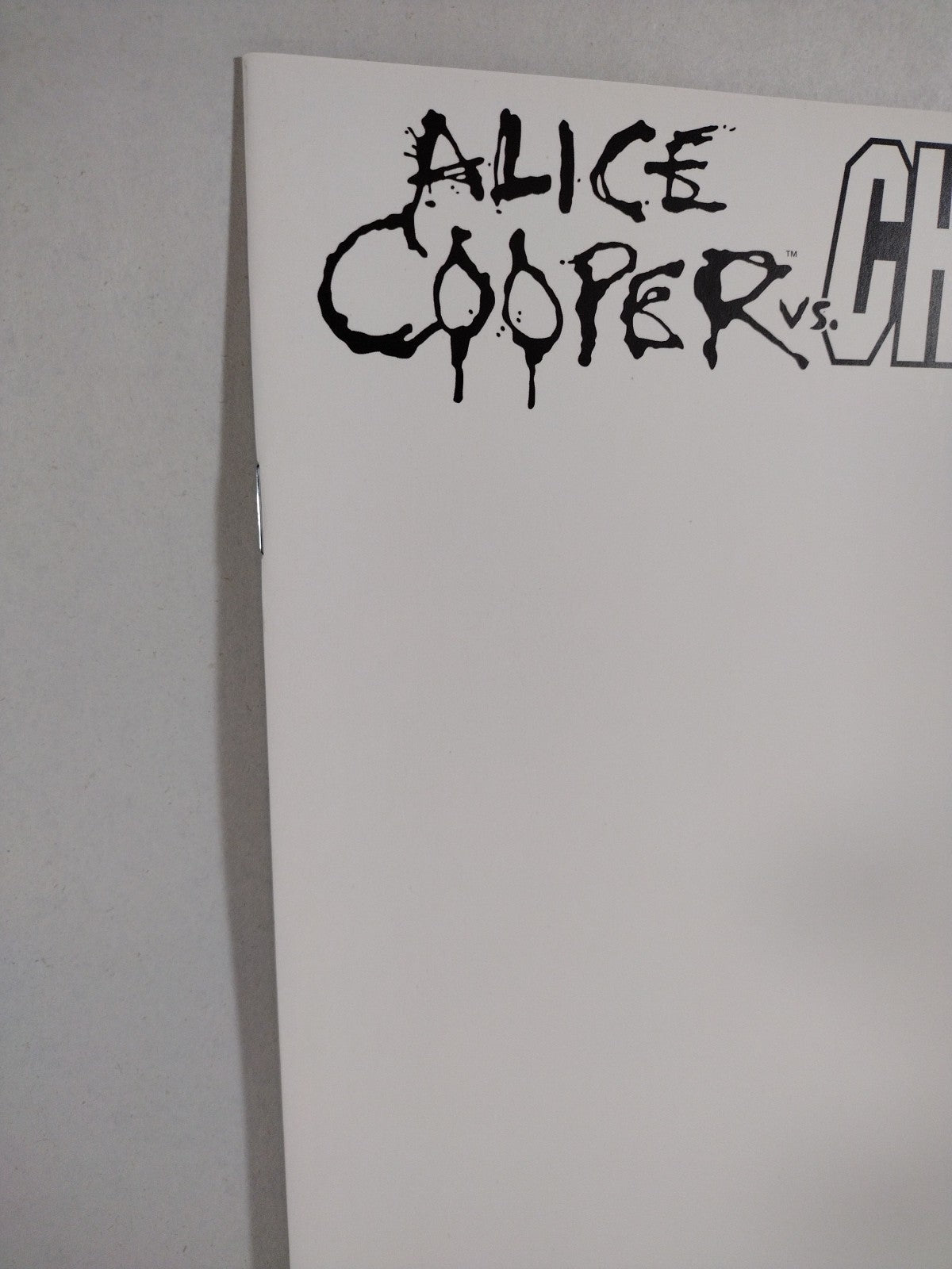 Alice Cooper vs Chaos! #1 (2015) Dynamite Blank Sketch Variant Cover Comic NM