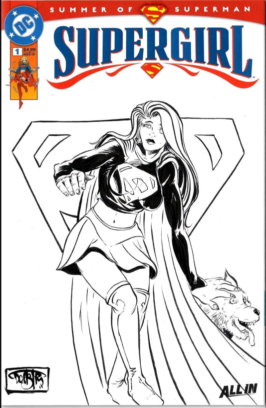 Supergirl #1 (2025) DC Sketch Variant Cover Comic W Original Dave Castr Art