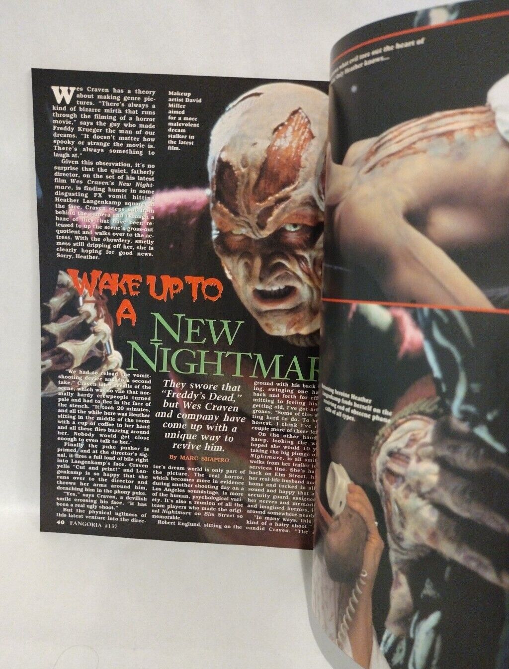 FANGORIA Magazine #137 (1994) New Nightmare Frankenstein Ed Wood Dellamorte 