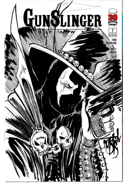 Gunslinger Spawn 7 (2022) Image Sketch Cover Variant Comic W Original DCastr Art