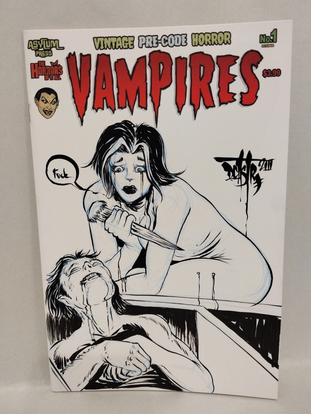 Vampires Halloween Special 1 (2021) Sketch Cover Variant W Original DCastr Art