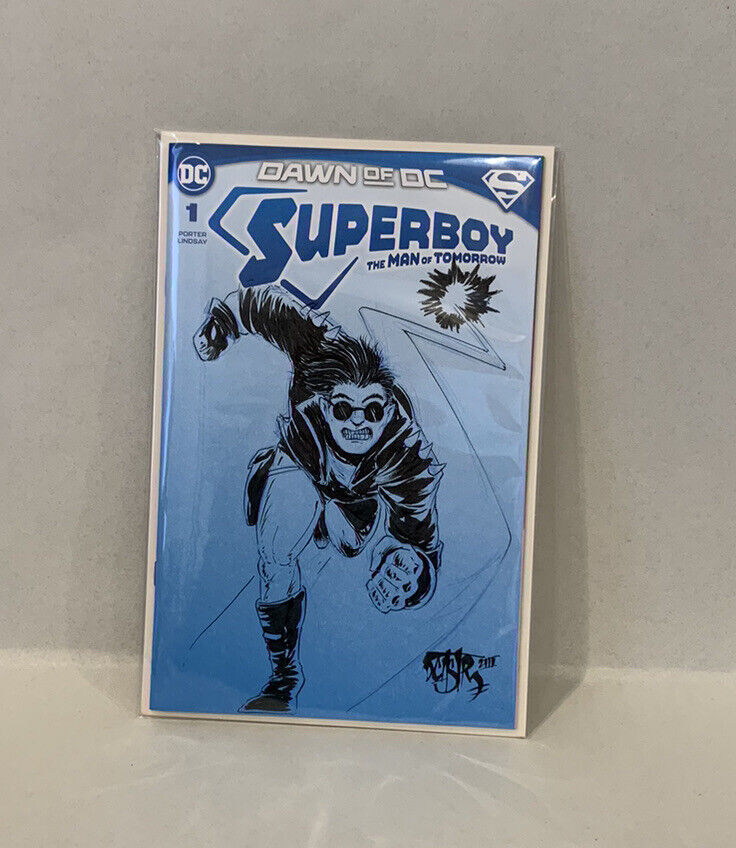 SUPERBOY MAN OF TOMORROW #1 Blank Cover Variant Comic w Original DAVE CASTR Art