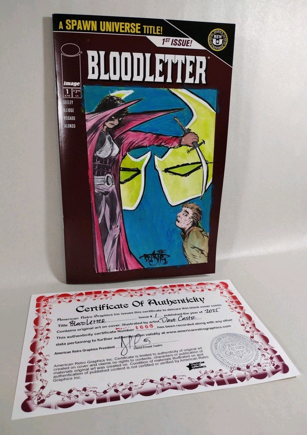 Bloodletter #1 (2025) Image Comic Sketch Cover Variant W Original Dave Castr Art