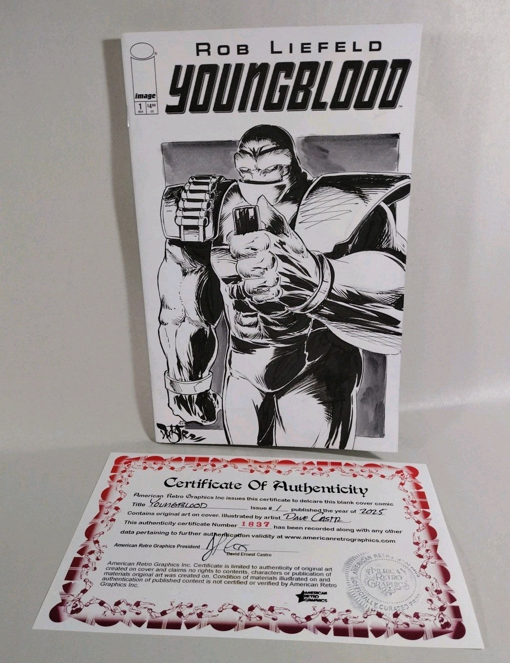 Youngblood #1 (2025) Rob Liefeld Image Sketch Cover Comic W Original DCastr Art