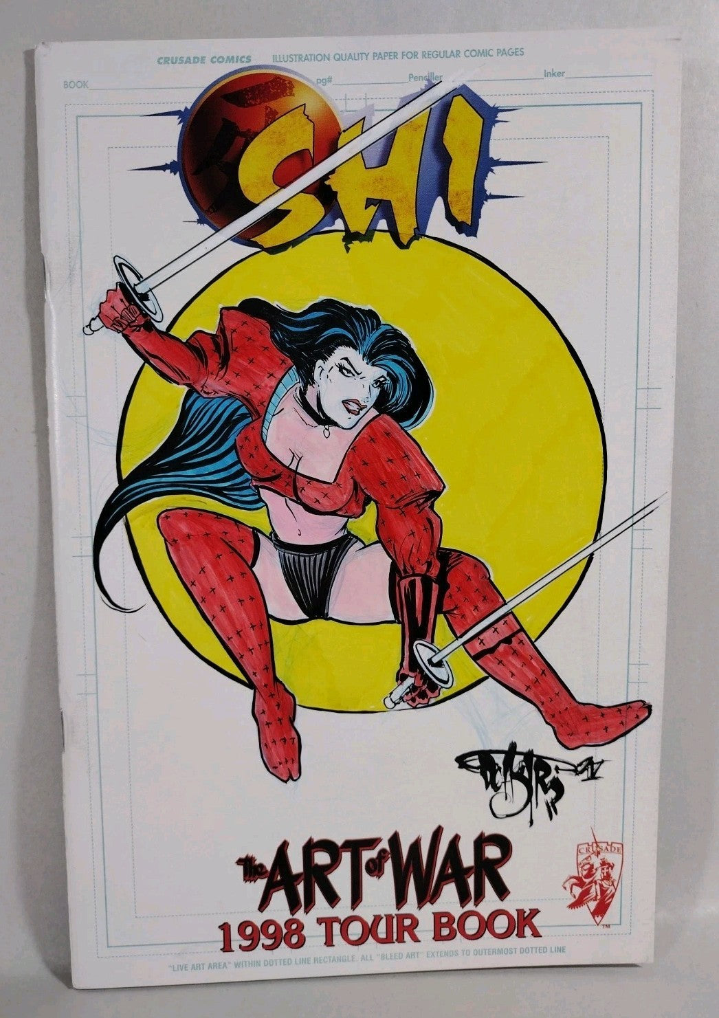Shi Art of War 1998 Bill Tucci Crusade Comic Tour Book W Original Dave Castr Art