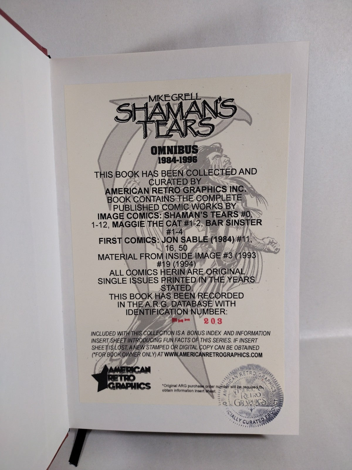 Shaman's Tears Omnibus (1993) Complete Mike Grell Custom Bound Comic HC ARG