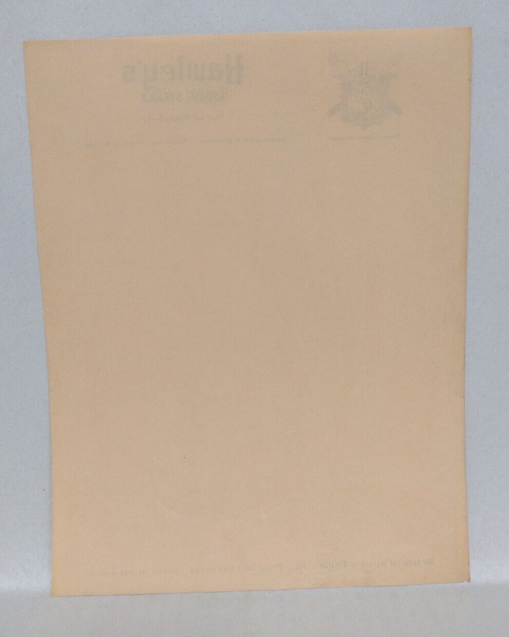 Hawley's Tough Steaks (1954) Original Restaurant Menu And Letterhead