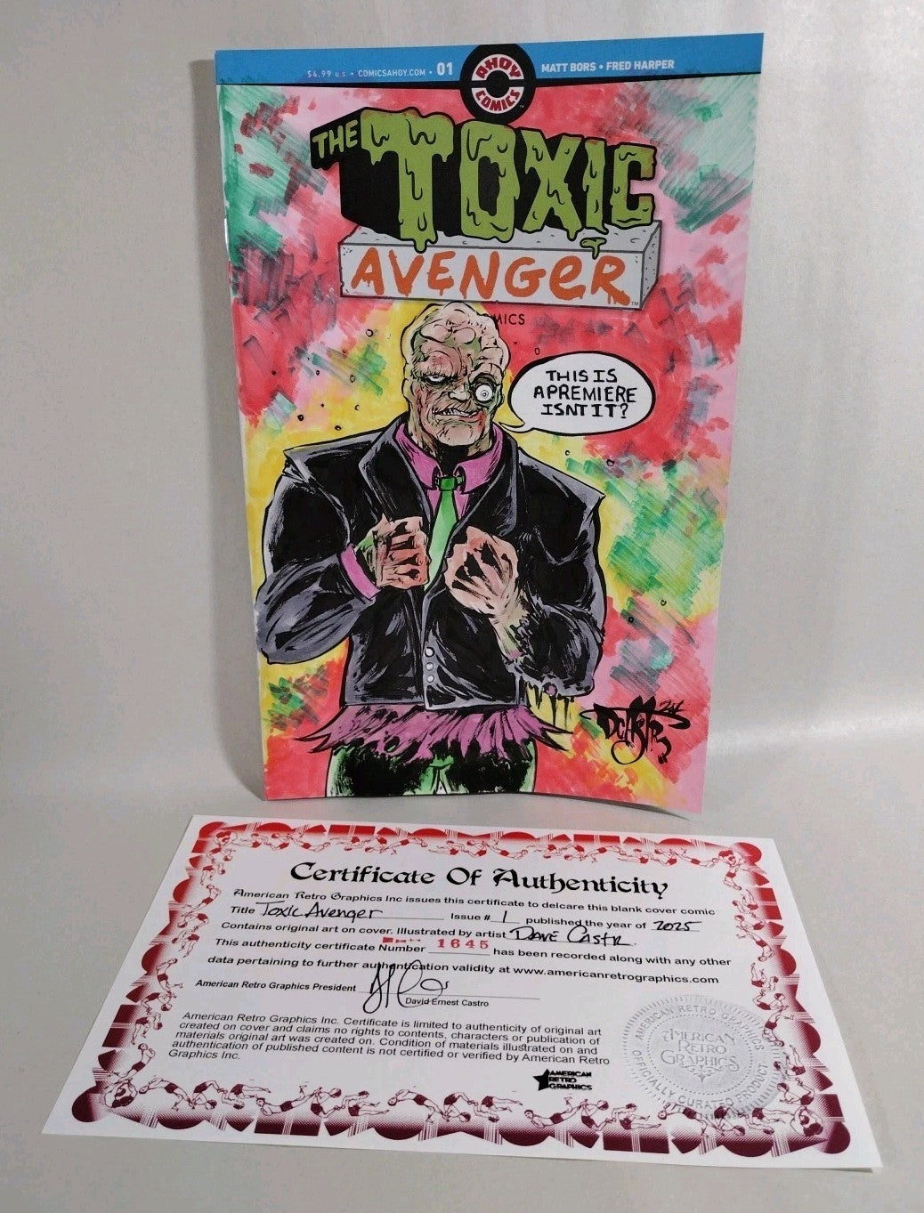 Toxic Avenger #1 (2025) Ahoy Sketch Cover W Original Dave Castr Art