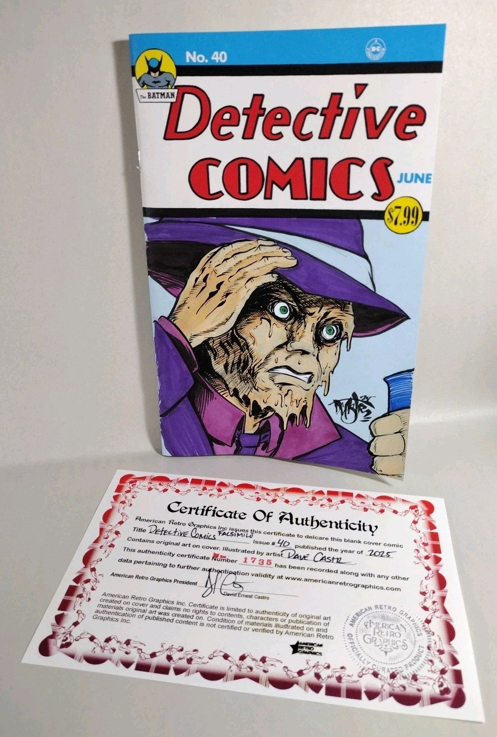 Detective Comics #40 (2025) DC Sketch Cover Variant W Original Dave Castr Art