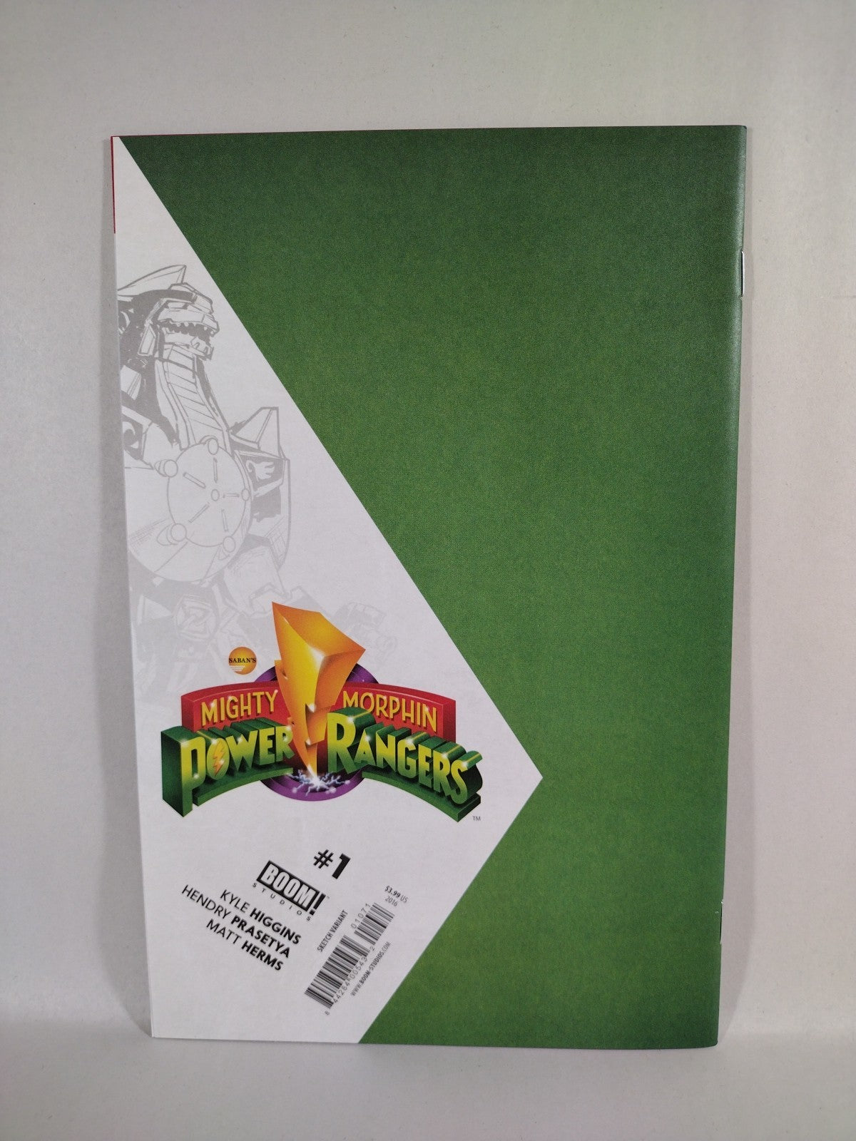 Mighty Morphin Power Rangers #1 (2016) Boom Blank Cover Variant Comic NM