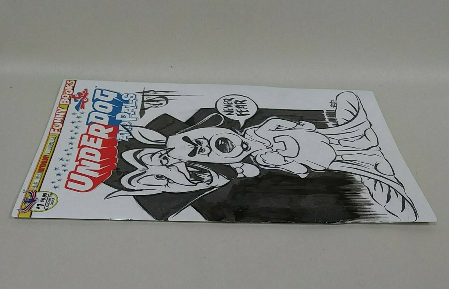 Under Dog and Pals #1 (2019) Sketch Cover Variant Comic W Original DCastr Art